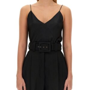 Elevate your look with the Max Mara women's TOP "METELLO PIANO" in Black
