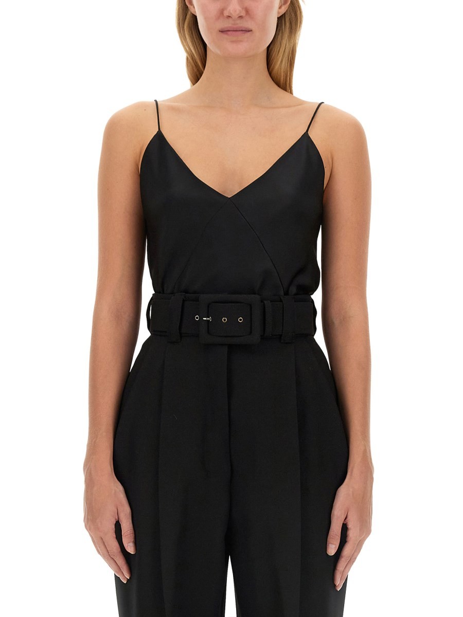 Elevate your look with the Max Mara women's TOP "METELLO PIANO" in Black