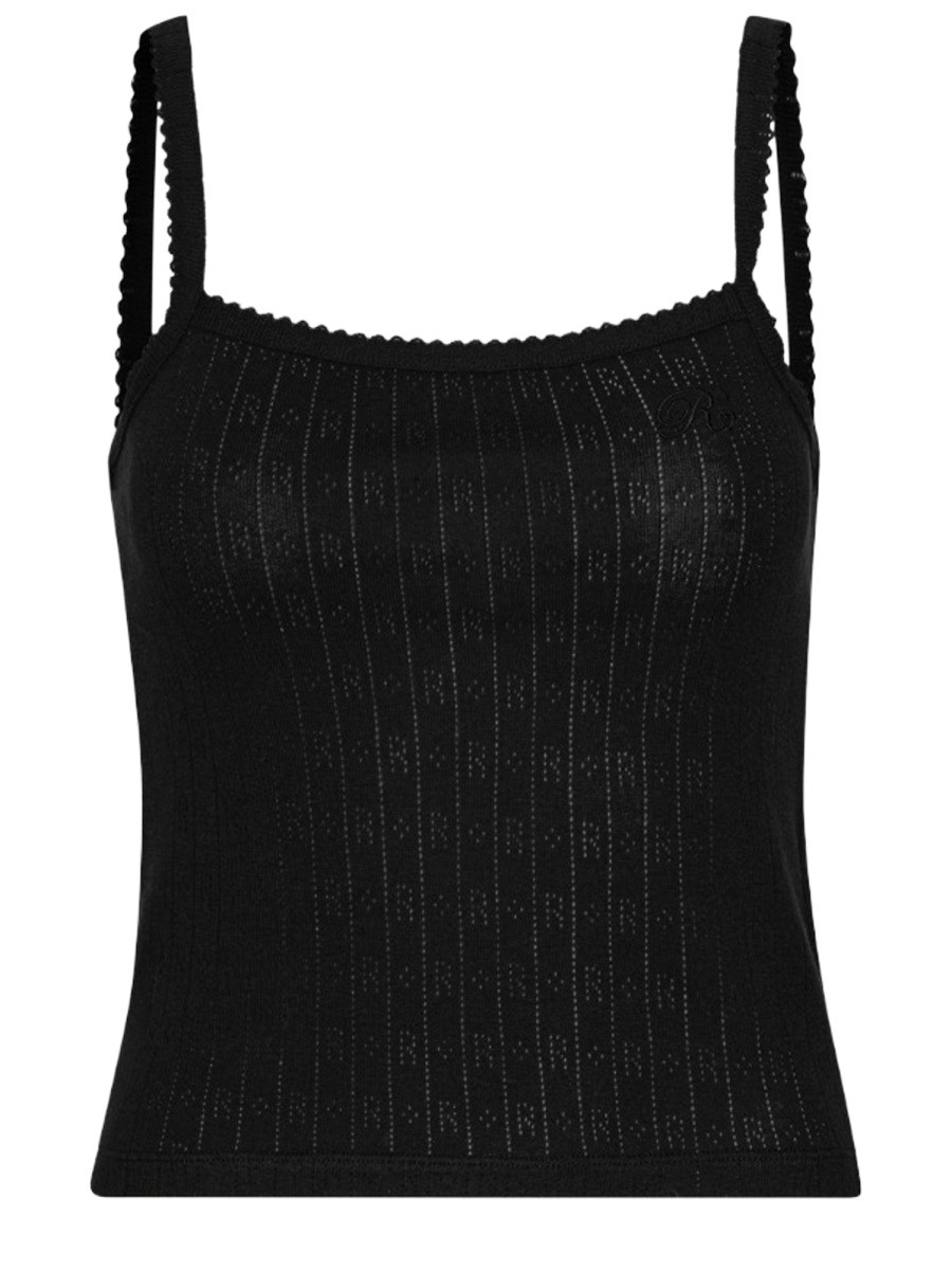 Discover the authentic ROTATE women's TOP "POINTELLE" in Black