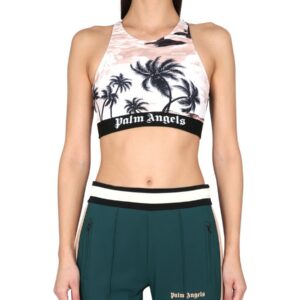 Discover the authentic Palm Angels women's TOP SPORTSMAN in beige