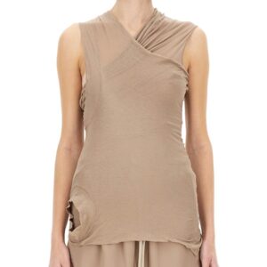Refresh your wardrobe with the RICK OWENS women's TOP WITH CROSSOVER in Nude