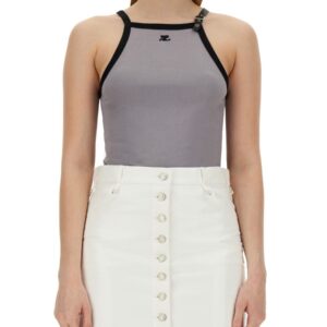 Discover the authentic COURREGES women's TOPS WITH LOGO in Grey