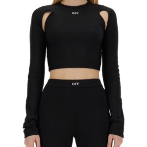 Refresh your wardrobe with the Off-white women's TOPS WITH LOGO in Black