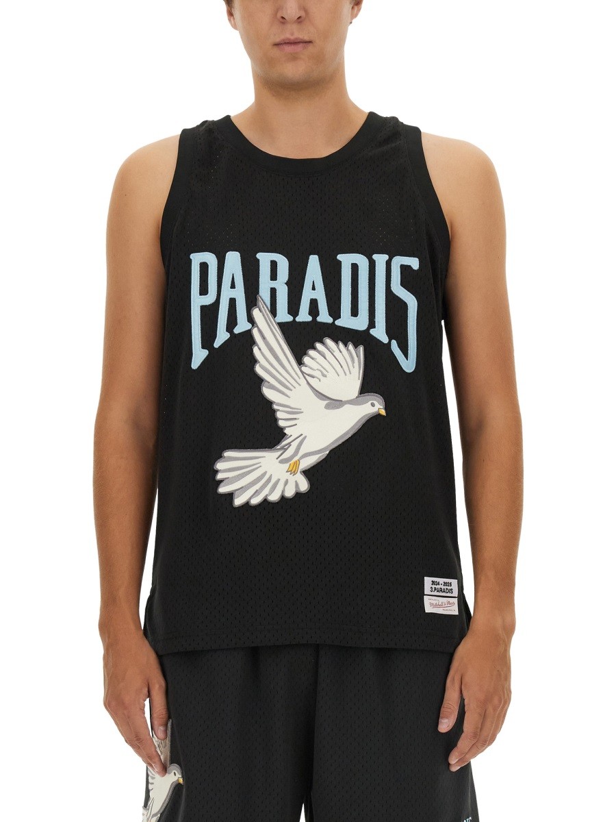 Elevate your look with the 3.PARADIS men's TOPS WITH LOGO in Black