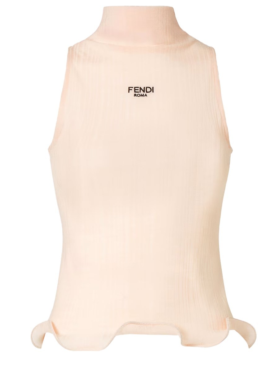 Discover the authentic Fendi women's TOPS WITH LOGO in Pink