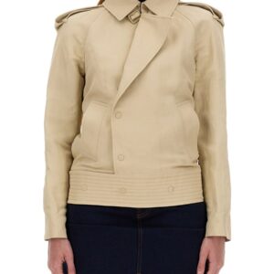 Refresh your wardrobe with the Burberry women's TRENCH JACKET in beige
