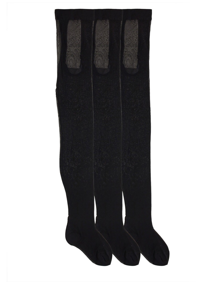 Refresh your wardrobe with the Dolce & Gabbana women's TRIPACK TIGHTS in Black