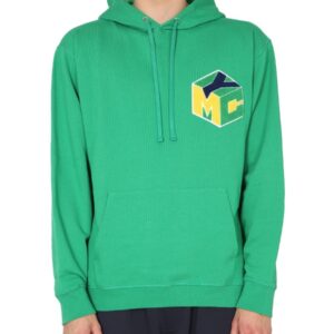 Discover the authentic YMC men's TRUGOY HOODED SWEATSHIRT in GREEN