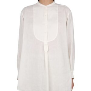 Discover the authentic ASPESI women's TUNIC SHIRT in Ivory