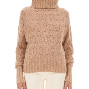 Discover the authentic KITON women's TURTLENECK SHIRT in Brown