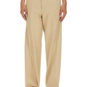 Discover the authentic Lanvin men's TWISTED CHINO PANTS in beige