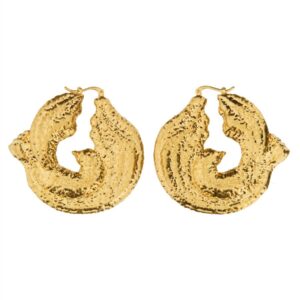 Elevate your look with the NINA RICCI women's TWISTED EARRINGS in gold
