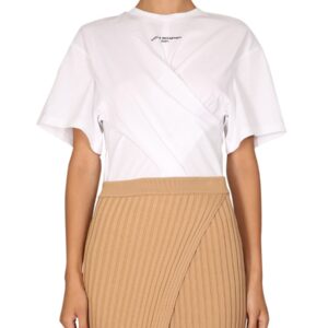 Explore the authentic stella mccartney women's TWISTED T-SHIRT in White