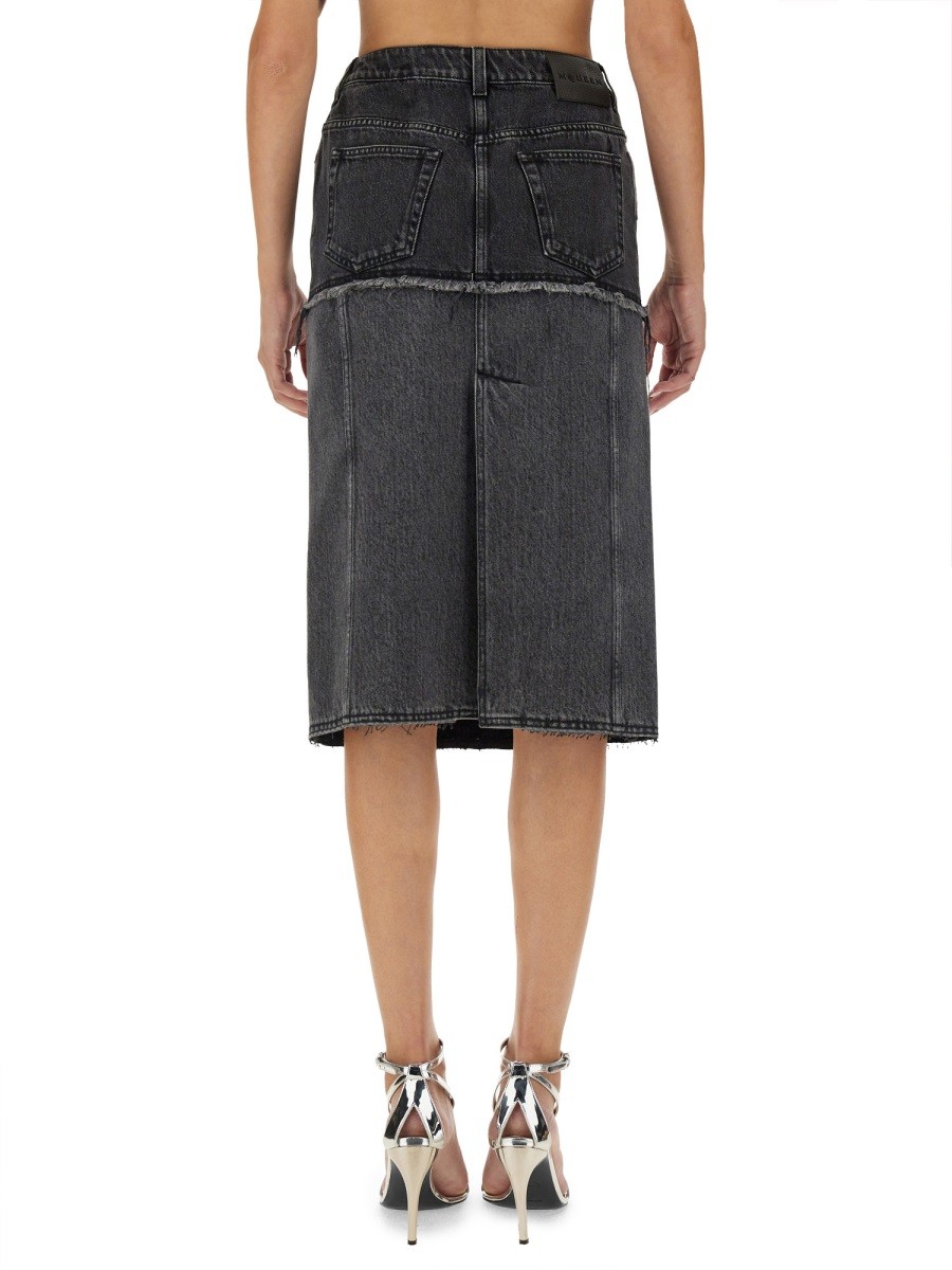 TWO-TONE DENIM SKIRT - Image 3