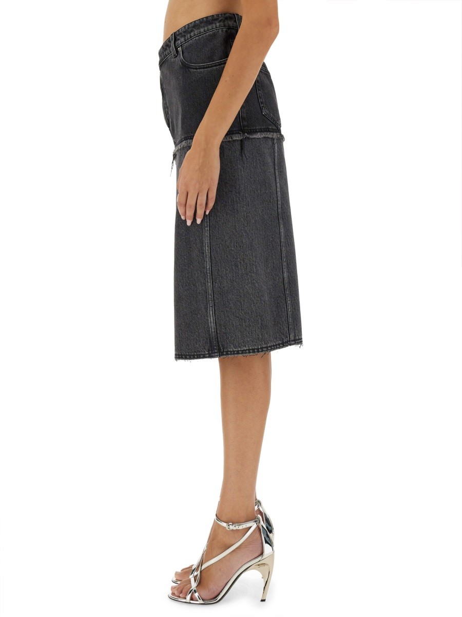 TWO-TONE DENIM SKIRT - Image 4