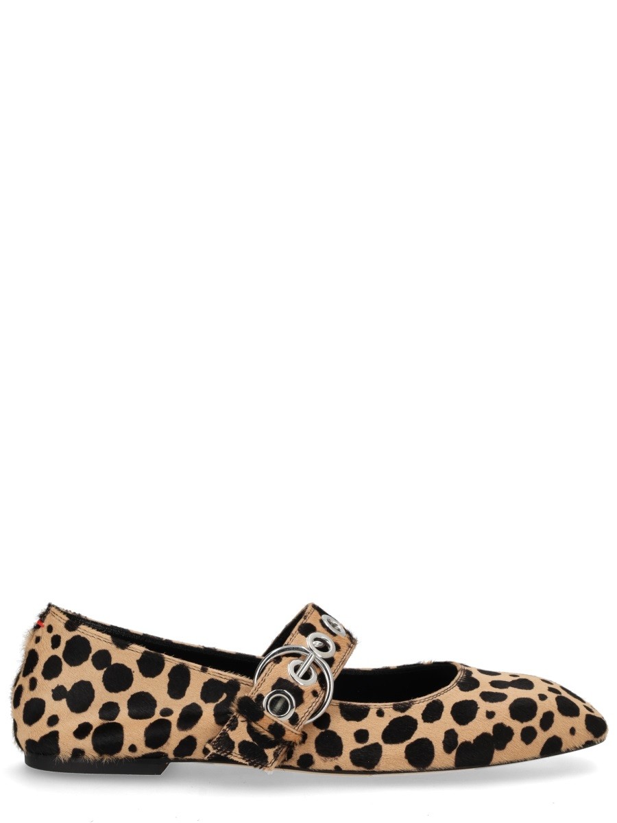 Discover the authentic AEYDE women's "UMA MARY-JANE" SHOE WITH EYELETS in ANIMALIER