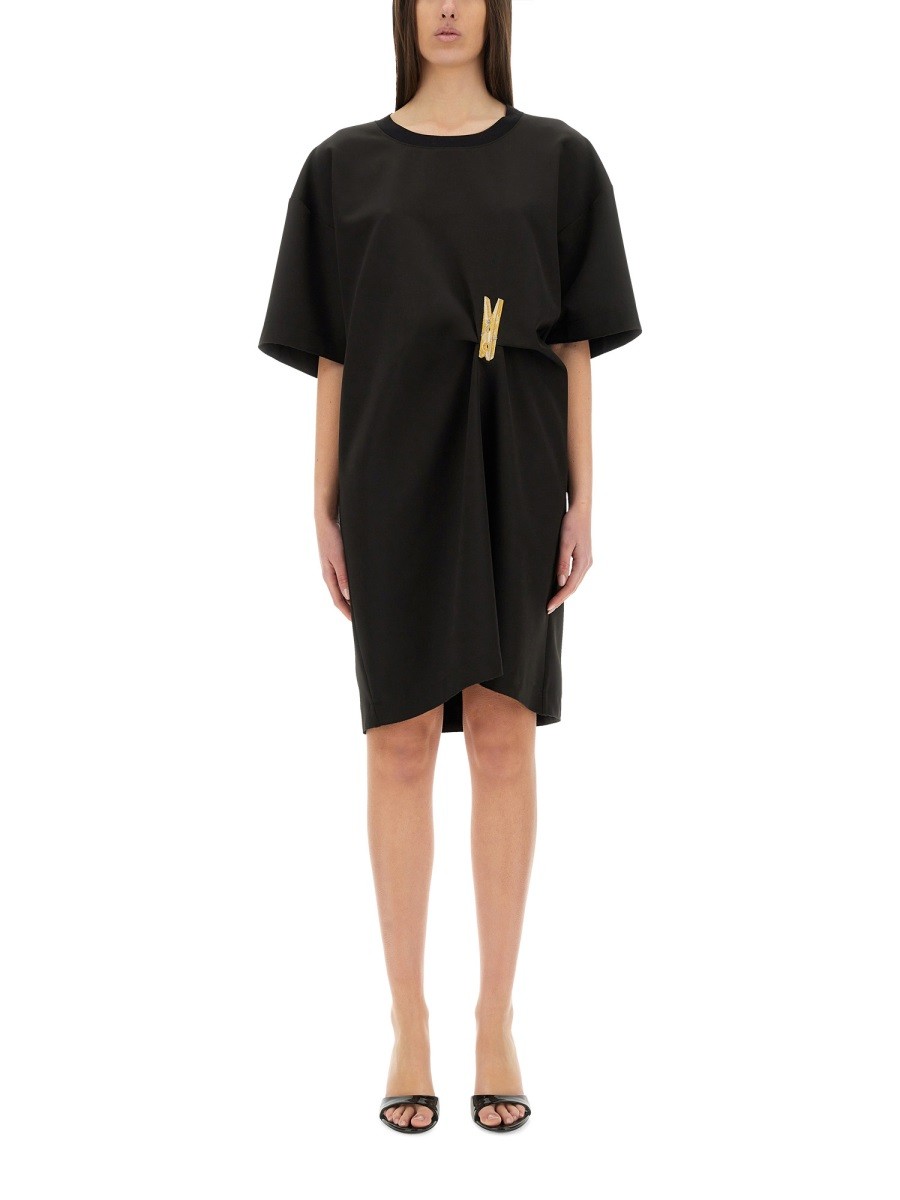 Refresh your wardrobe with the MOSCHINO JEANS women's "URBAN" DRESS in Black