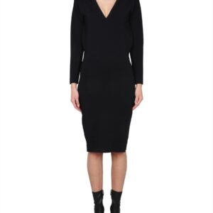 Refresh your wardrobe with the stella mccartney women's V-NECK DRESS in Black