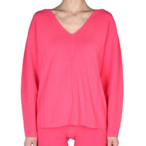 Refresh your wardrobe with the Helmut Lang women's V-NECK SWEATER in Fuchsia