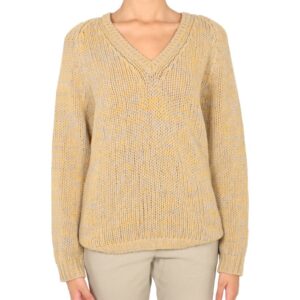 Refresh your wardrobe with the ASPESI women's V-NECK SWEATER in Yellow