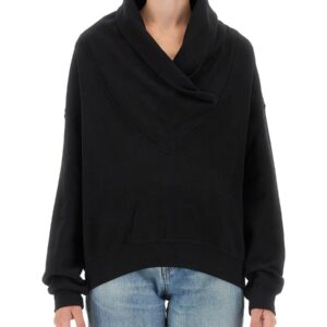 Discover the authentic Saint Laurent women's V-NECK SWEATSHIRT in Black
