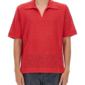 Discover the authentic SÉFR men's V-NECK T-SHIRT in Red
