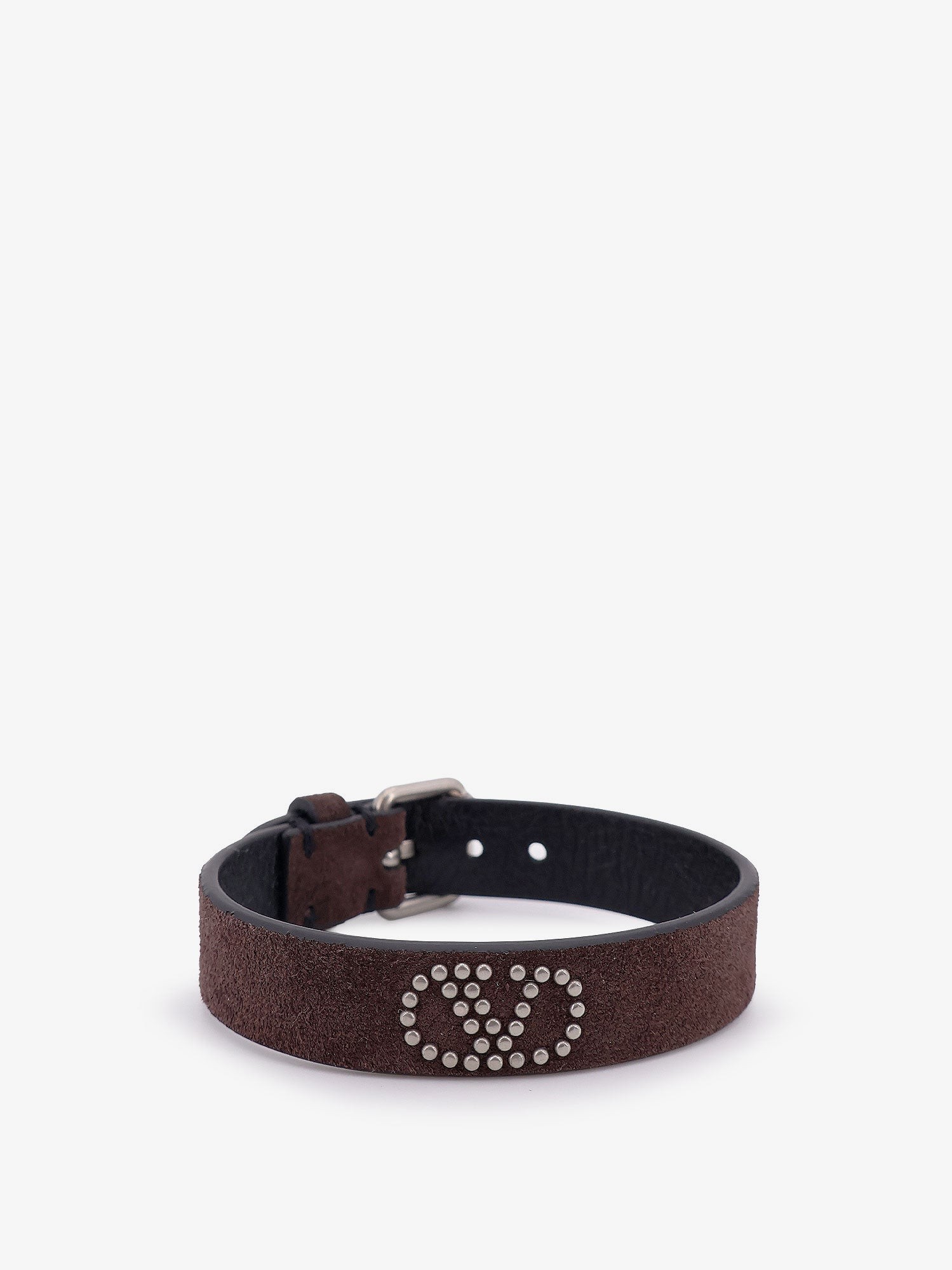 Shop the authentic Valentino Garavani men's Valentino Garavani leather bracelet in Testa di moro