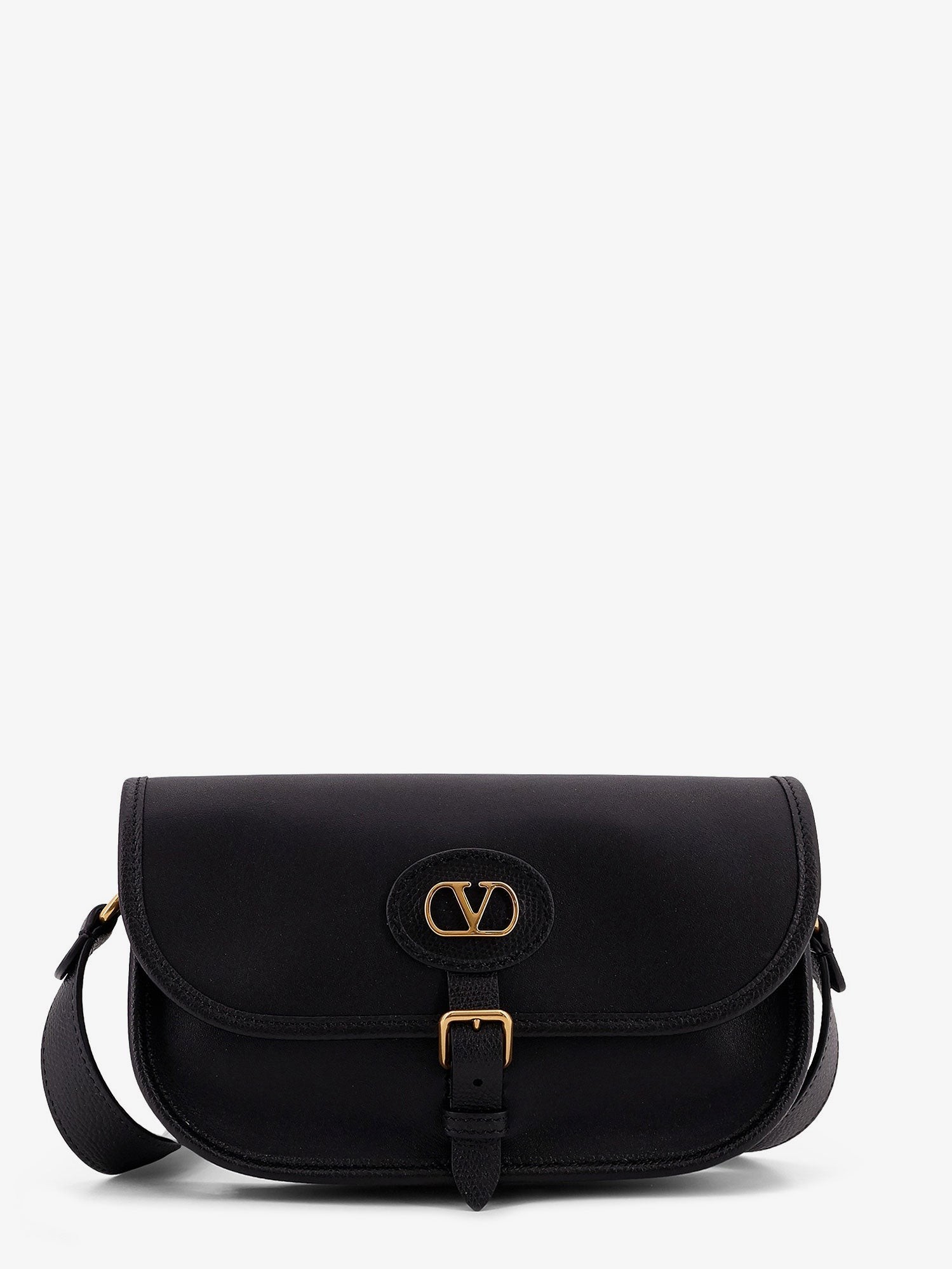 Explore the authentic Valentino Garavani men's Valentino Garavani leather crossbody bag in Nero