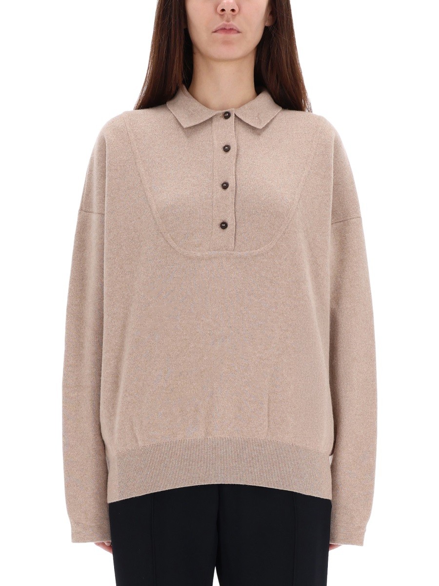 Discover the authentic JACQUEMUS women's "VAREUSE BALLOON" SWEATER in beige