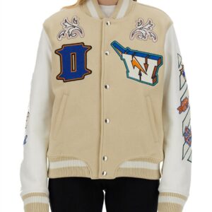 Elevate your look with the Off-white women's VARSITY JACKET in beige