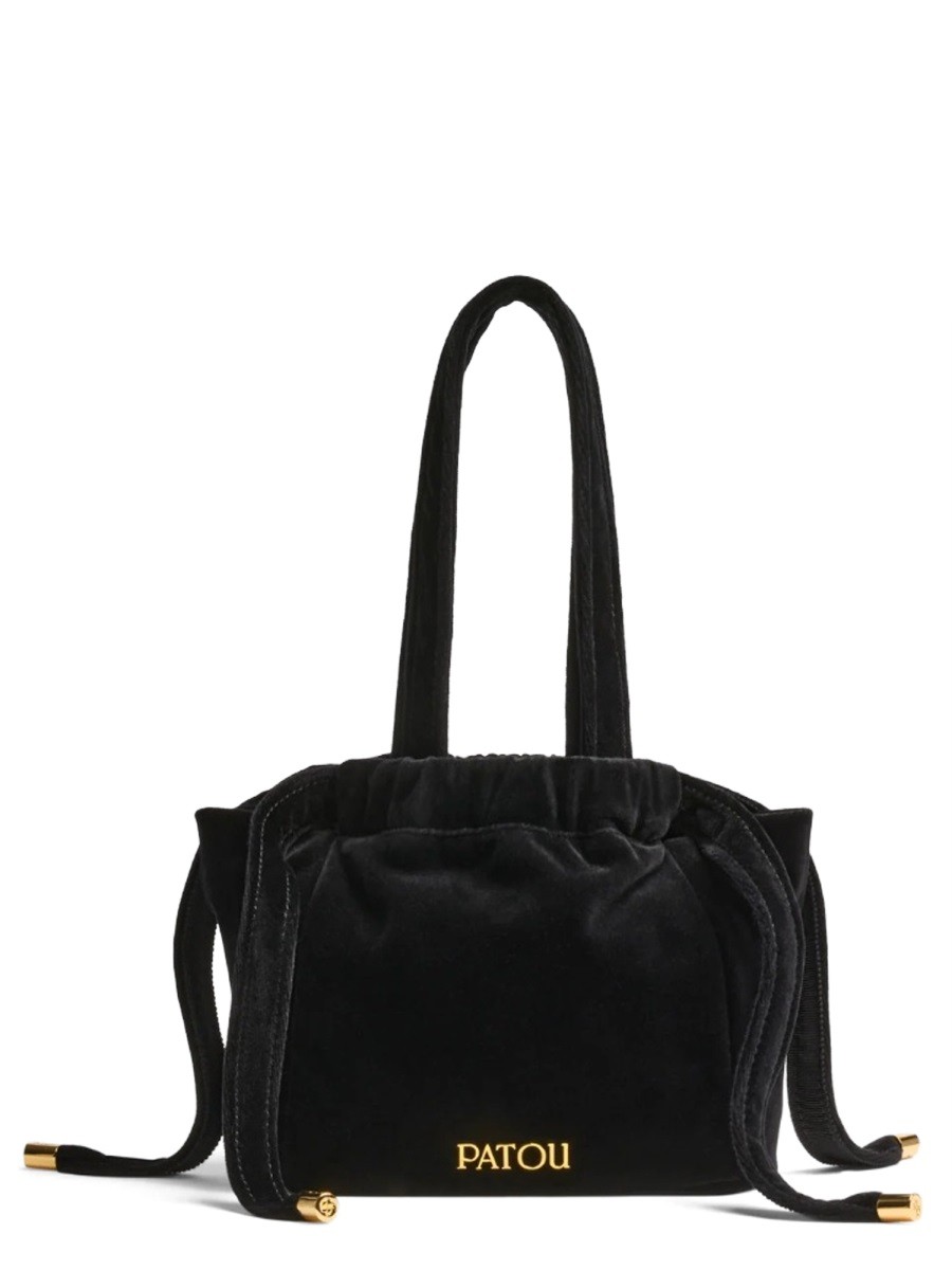 Discover the authentic PATOU women's VELVET CLUTCH BAG in Black