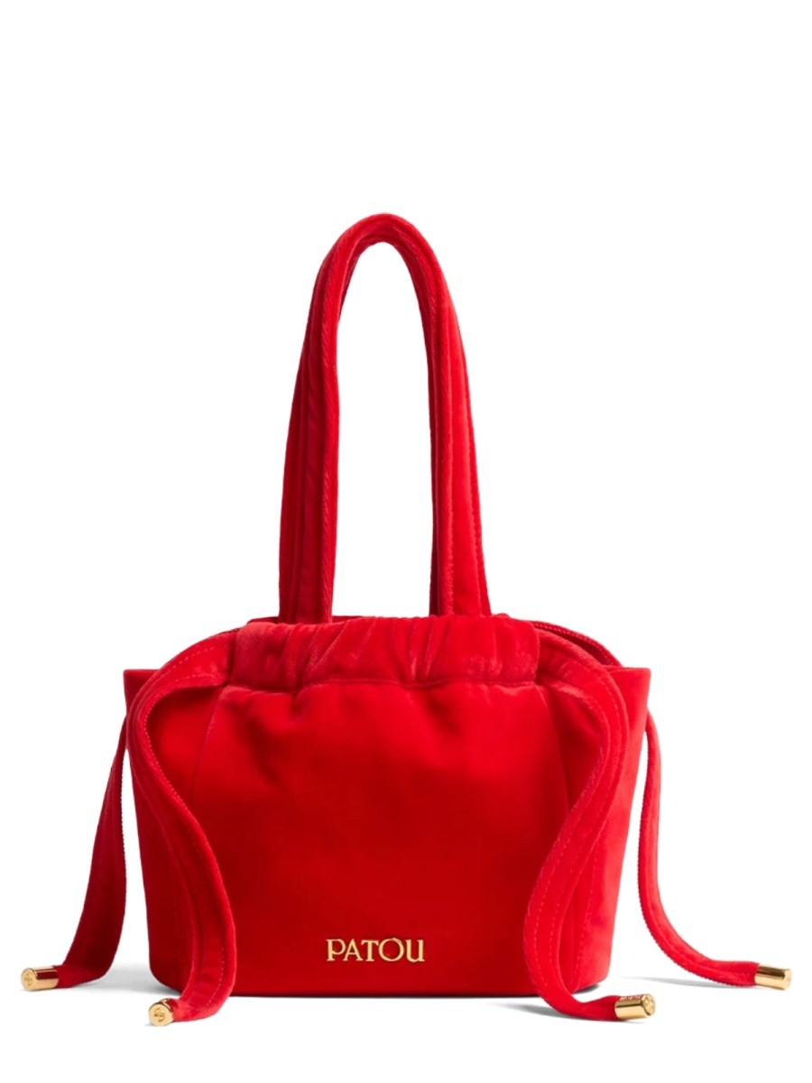 Discover the authentic PATOU women's VELVET CLUTCH BAG in Red