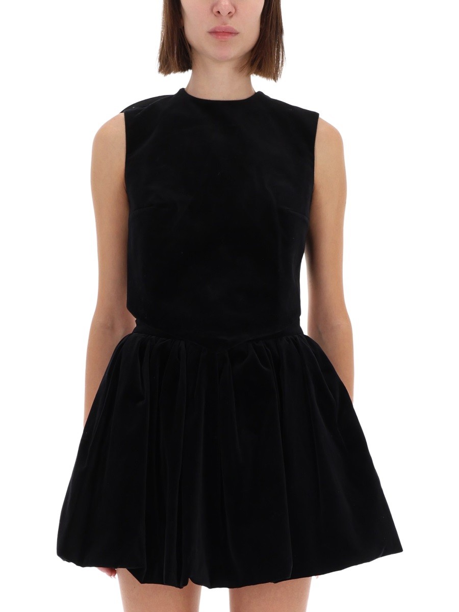 Refresh your wardrobe with the PATOU women's VELVET "FOULARD" TOP in Black