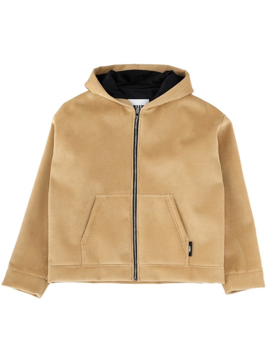 Discover the authentic msgm men's VELVET JACKET in beige