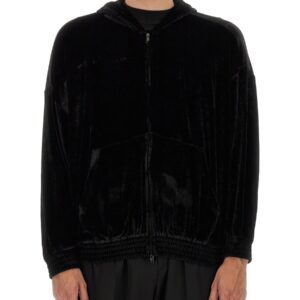 Discover the authentic Balenciaga men's VELVET SWEATSHIRT in Black