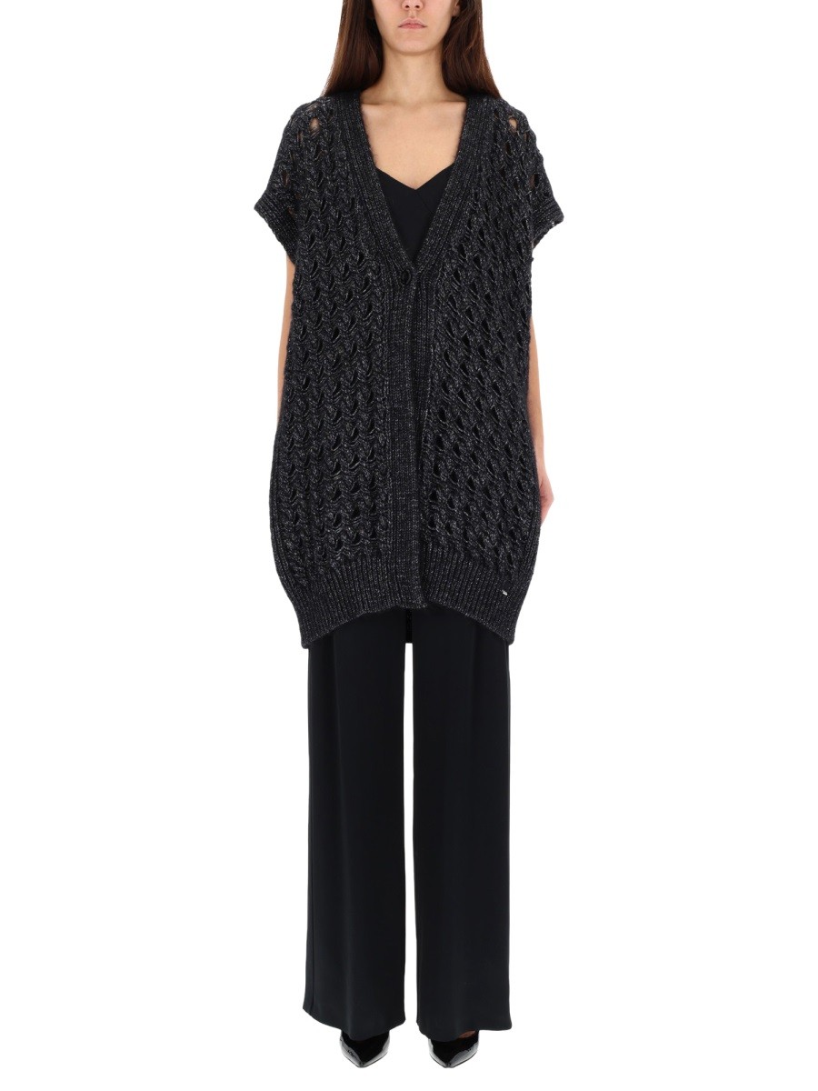 Discover the authentic Herno women's VEST WITH PERFORATED WORKMANSHIP in Black