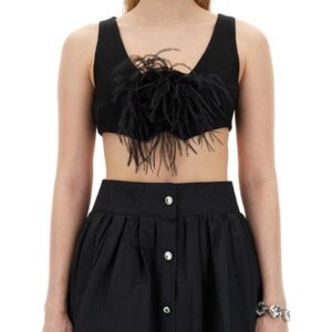 Refresh your wardrobe with the Moschino women's VESTS WITH ROSE. in Black