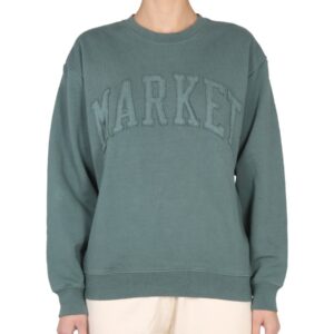 Discover the authentic MARKET unisex VINTAGE WASH SWEATSHIRT in GREEN