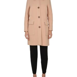 Explore the authentic Boutique Moschino women's VIRGIN WOOL COAT in beige