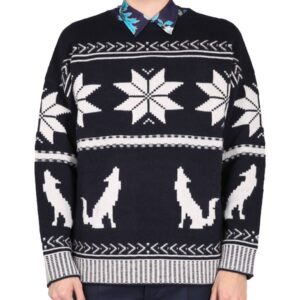 Elevate your look with the Etro men's VIRGIN WOOL SWEATER in Blue