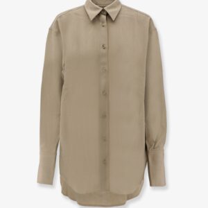 Discover the authentic TOTEME women's Viscose and wool shirt in TAUPE