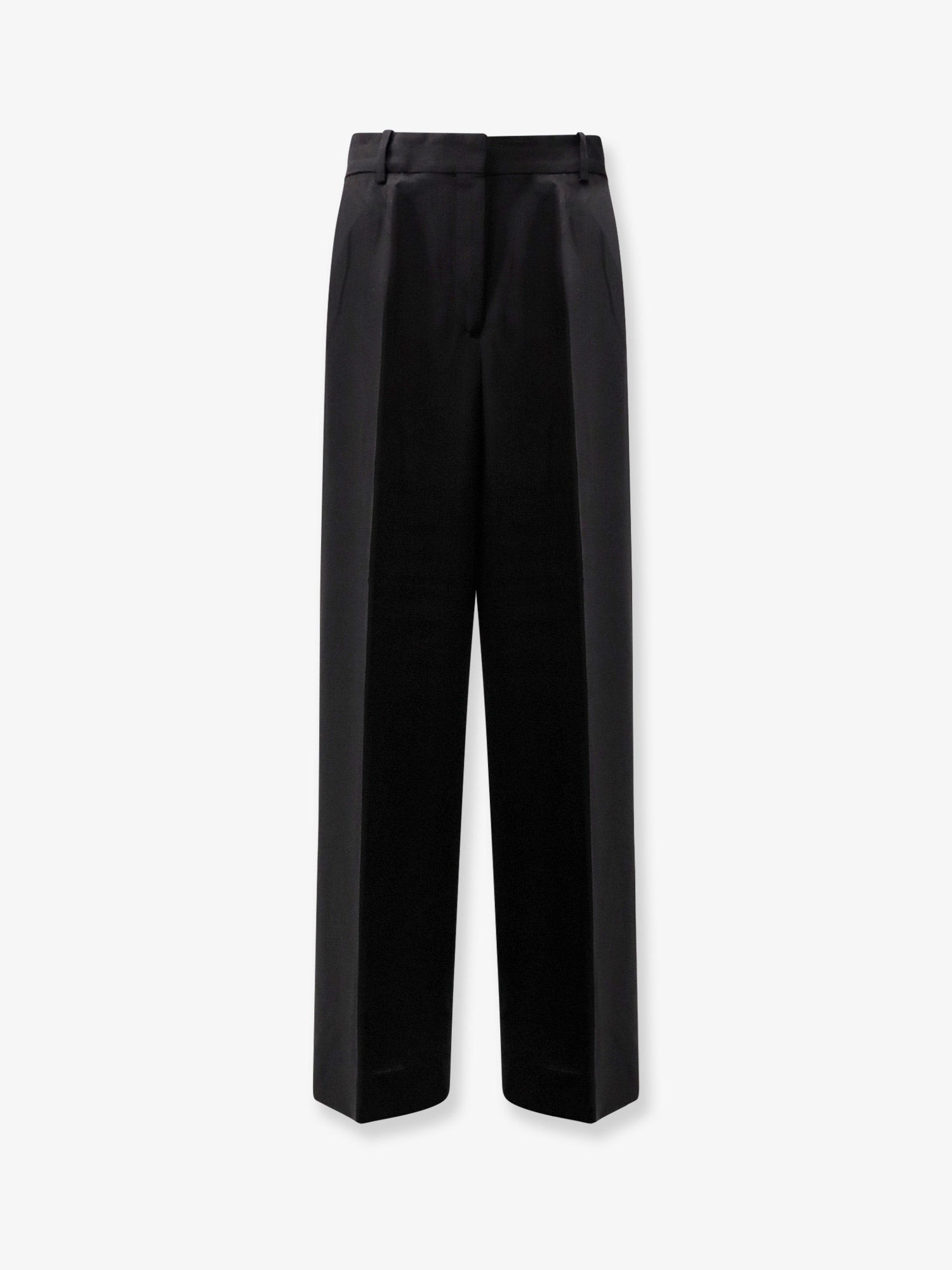 Discover the authentic TOTEME women's Viscose and wool trousers in Black