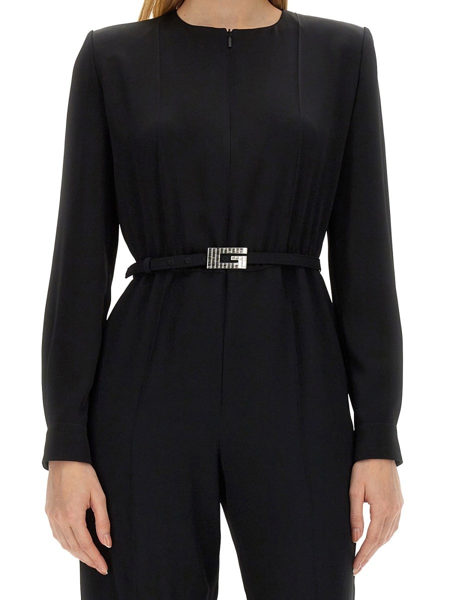 VISCOSE JUMPSUIT WITH BELT - Image 4