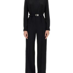 Refresh your wardrobe with the Gucci women's VISCOSE JUMPSUIT WITH BELT in Black