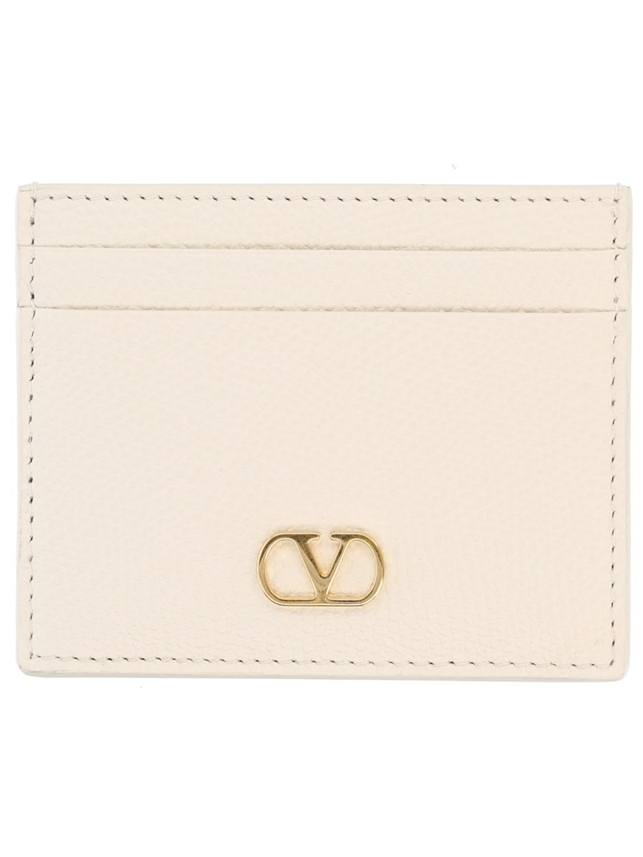 Explore the authentic Valentino Garavani women's "VLOGO SIGNATURE" CARD HOLDER in Ivory