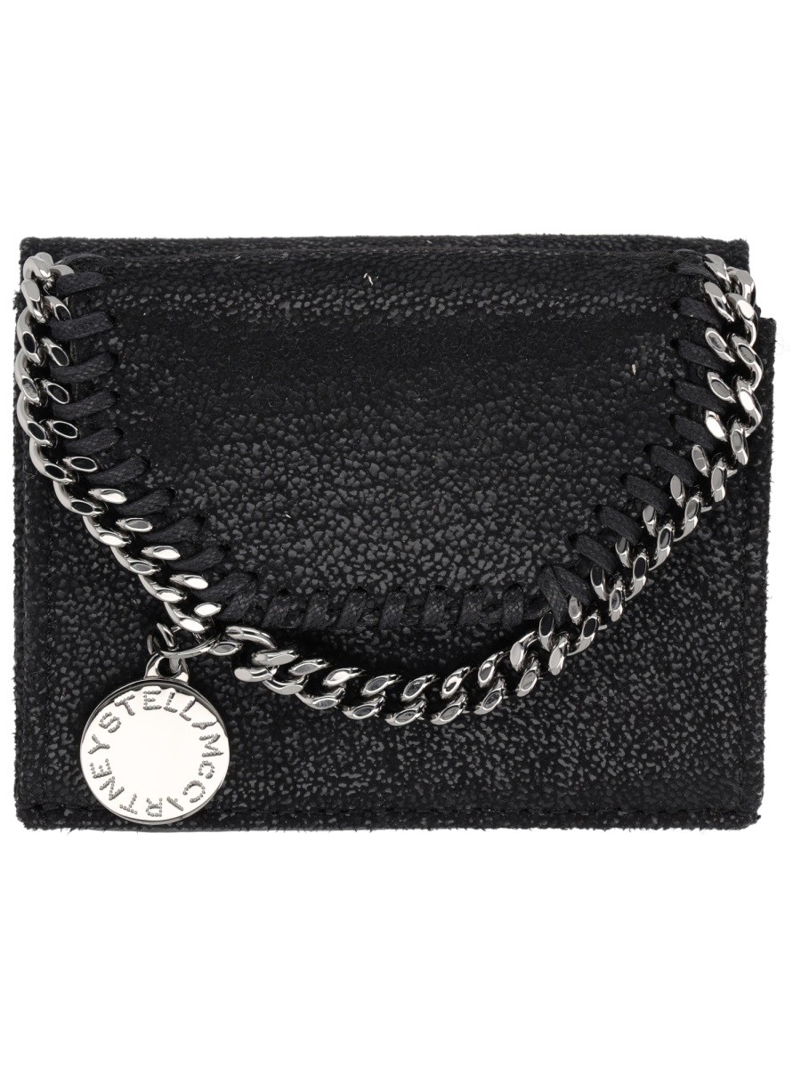Explore the authentic stella mccartney women's WALLET HOLDER "FALABELLA" in Black