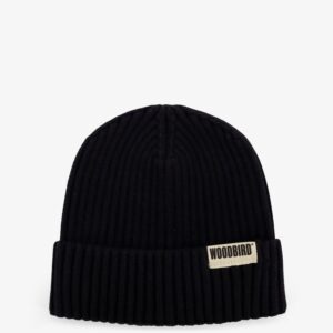 Discover the authentic WOODBIRD men's WBYeti cotton beanie hat in Nero
