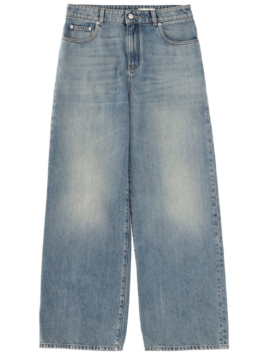 Refresh your wardrobe with the Alexander Mcqueen women's WIDE LEG JEANS in DENIM