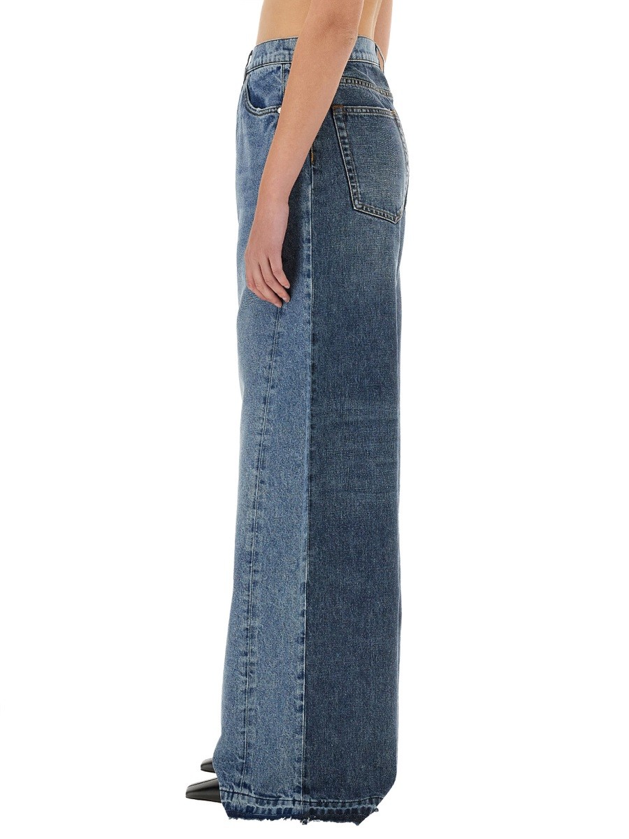 WIDE-LEG JEANS WITH CONTRASTING PANELS - Image 4