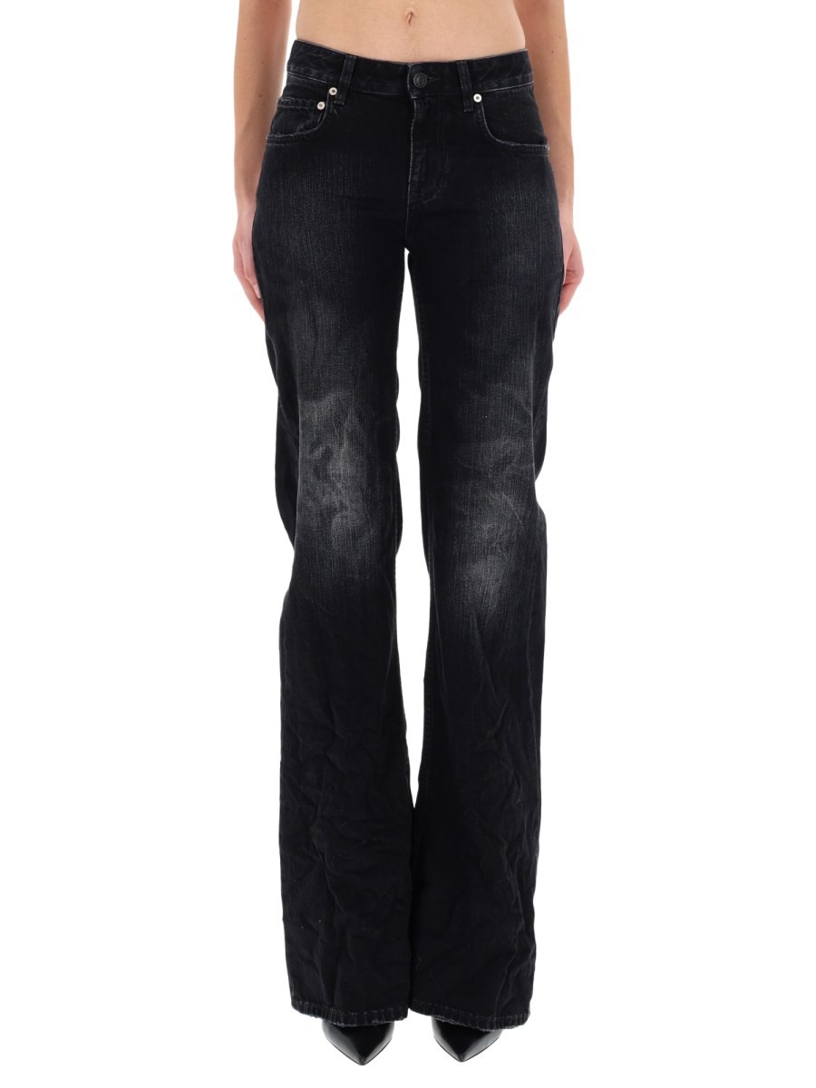 Elevate your look with the Balenciaga women's WIDE LEG PANTS in Black